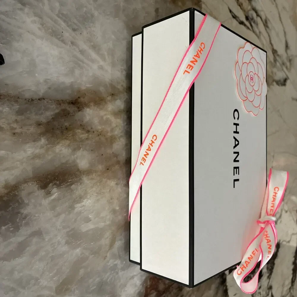 Chanel Empty Authentic box With Ribbon and Tissue Paper